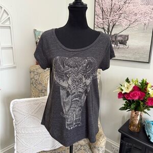 Lucky Brand Graphic Gray Short Sleeve Tee